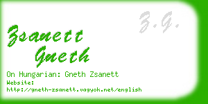 zsanett gneth business card